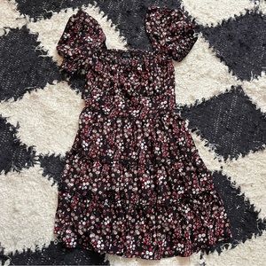 Trixxi Floral Puff Sleeve Mini Dress